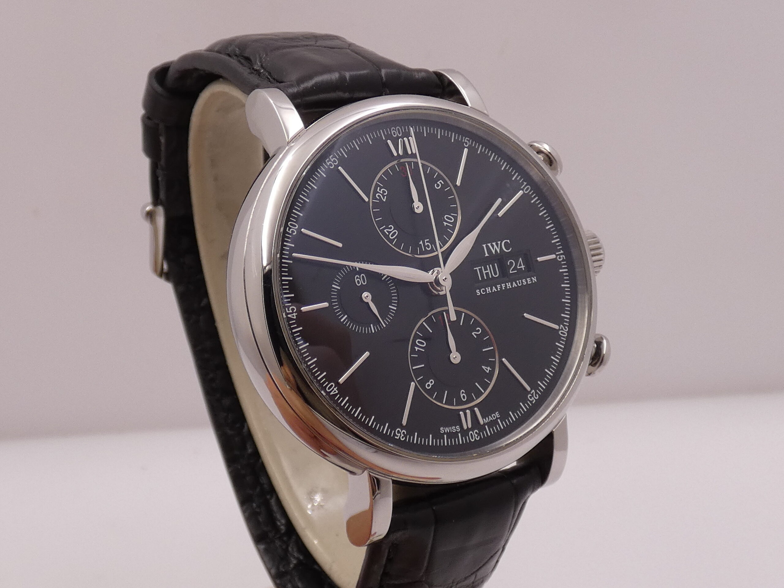 Cronografo IWC Portofino Day-Date IW391008 WITH PAPERS ANNO 2018 Black Dial Automatico Acciaio - immagine 11