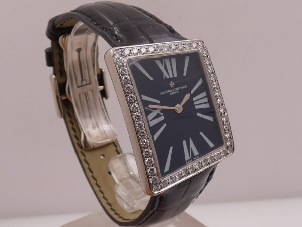 Vacheron Constantin 1972 MCMLXXII Asymmetric Diamonds Bezel Oro Bianco 18Kt Blue Dial TOP CONDITION 37010/000G Manuale FULL SET