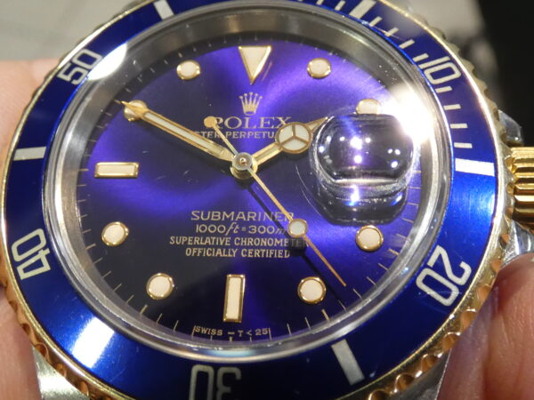 Rolex Submariner Date 16803 PURPLE DIAL 18Kt Oro & Acciaio ANNO 1986 Automatico