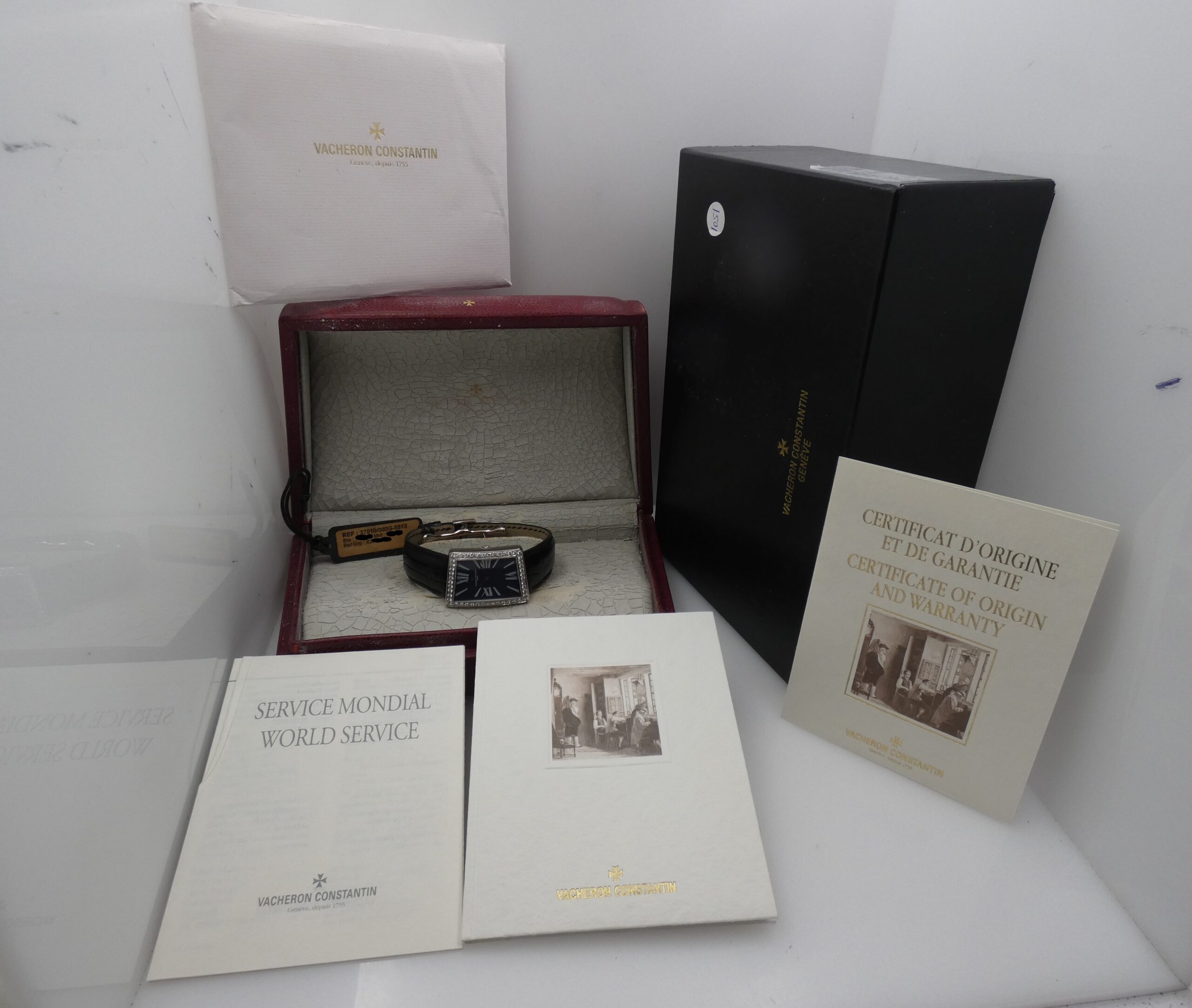 Vacheron Constantin 1972 MCMLXXII Asymmetric Diamonds Bezel Oro Bianco 18Kt Blue Dial TOP CONDITION 37010/000G Manuale FULL SET - immagine 12