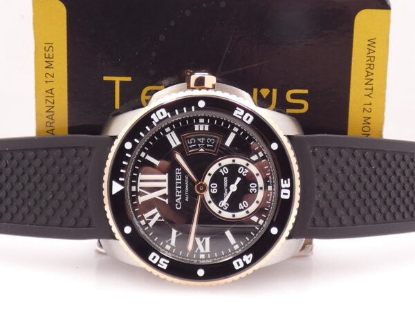 Cartier Calibre de Cartier Diver 3729 Ghiera Oro Rosa 18Kt WITH PAPERS Anno 2016 TOP CONDITION Ghiera Nera in Ceramica Automatico Acciaio