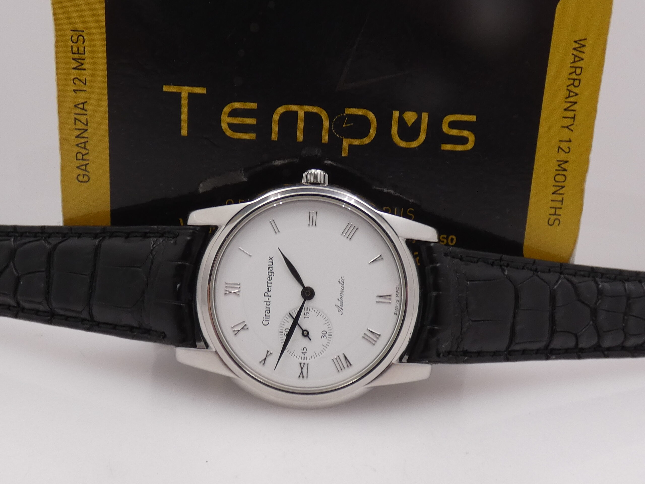 Girard Perregaux Small Second 9050 Automatico White Dial Acciaio ANNI 90 Classic Watch - immagine 2