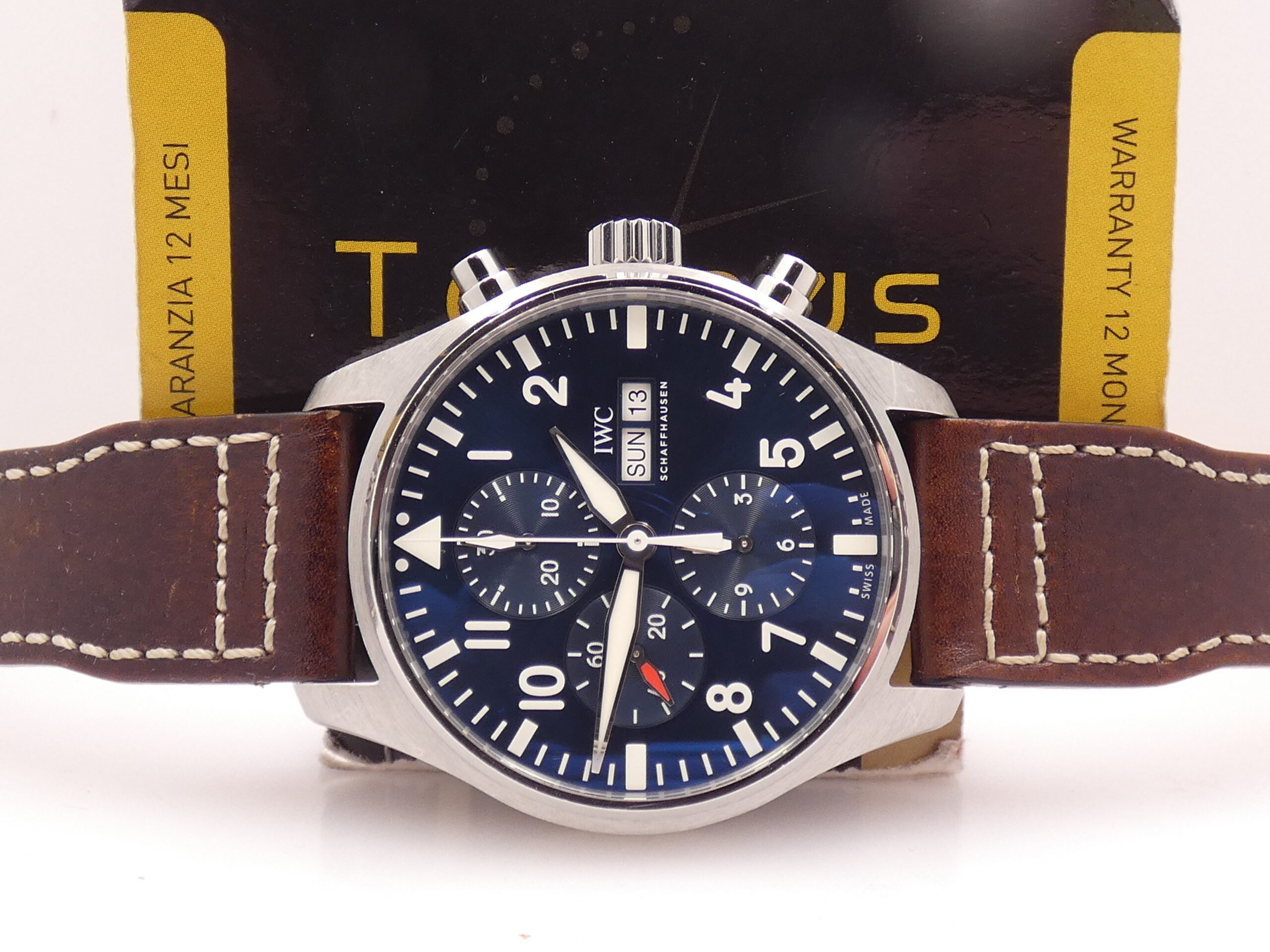 Cronografo IWC Pilot Day-Date IW3777 Edizione ' Il Piccolo Principe ' Automatico Acciaio CINTURINO SANTONI - immagine 2