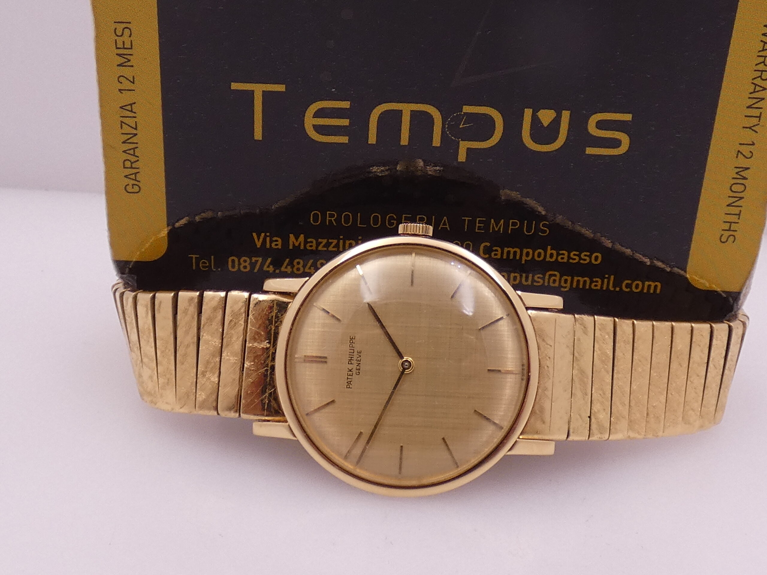 Patek Philippe Calatrava 3426 Bracciale Bark Oro Massiccio 18Kt Texured Dial ANNO 1965 Manuale Vintage - immagine 2