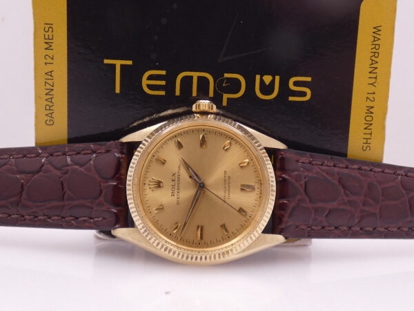 Rolex Oyster Perpetual 34 6567 Oro 14Kt Automatico Rotore a Farfalla ANNI 50 Vintage