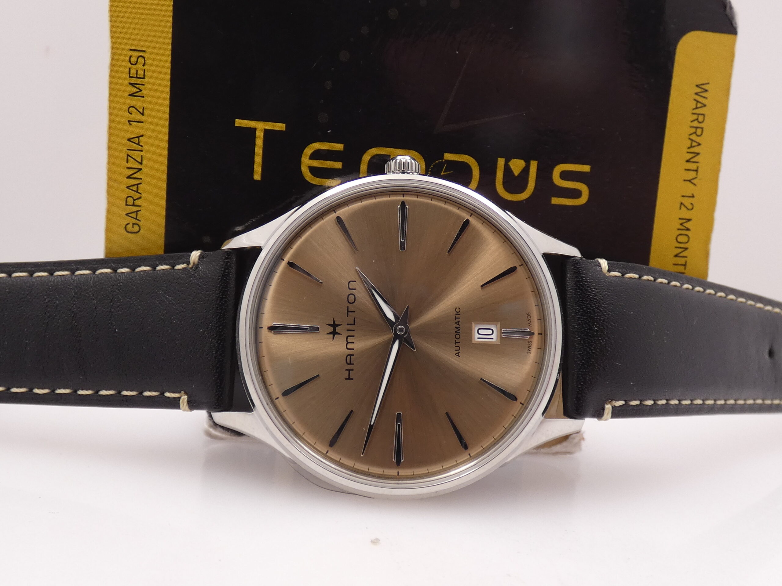 Hamilton Jazzmaster Thinline NEW BOX&PAPERS Beige Soleil Dial Automatico Acciaio Ref. H385250 - immagine 2