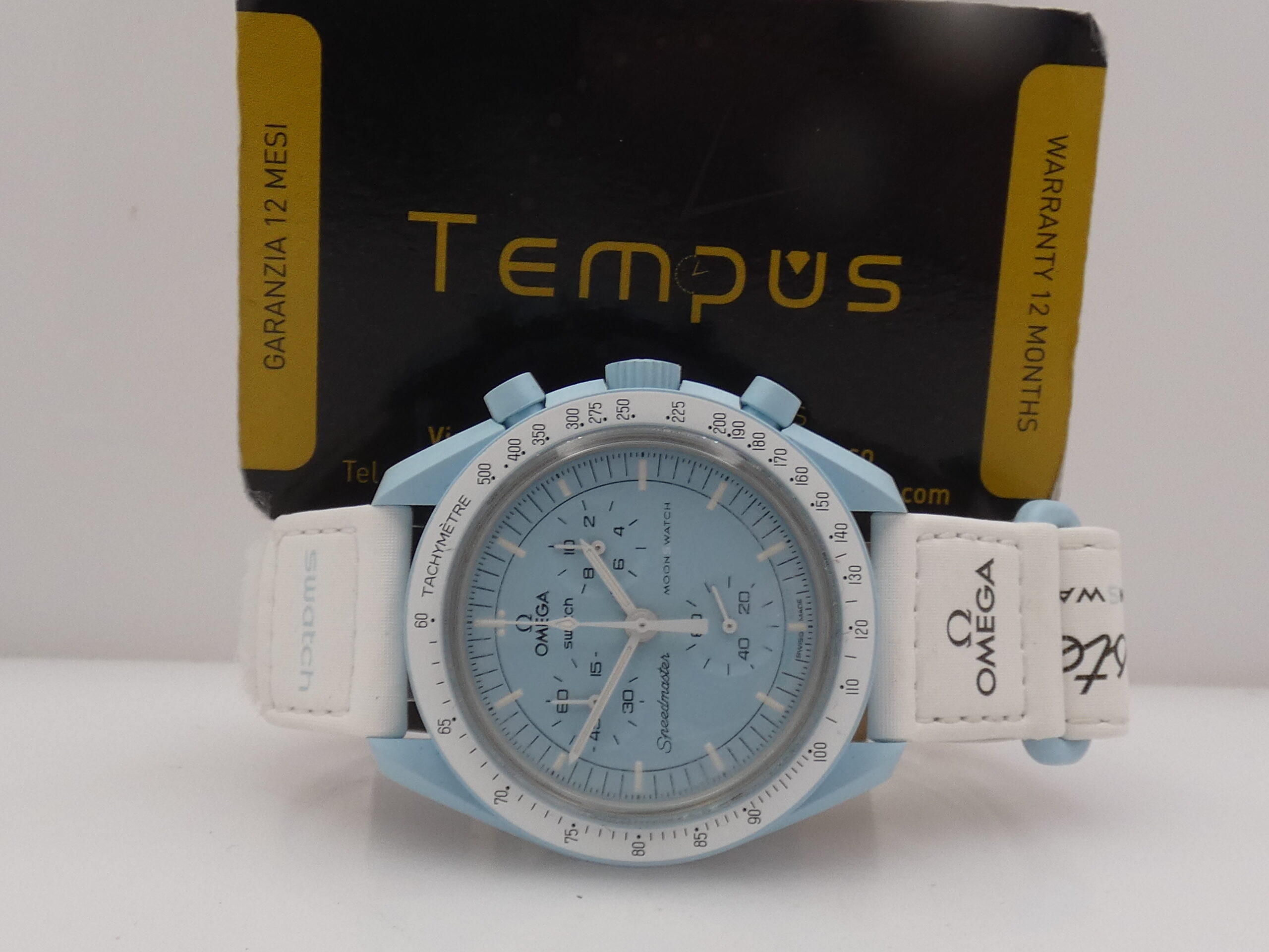 Cronografo Swatch Moonswatch x Omega "Mission To Uranus" WITH BOX Bioceramic Case Ref. SO33L100 Edizione Speciale - immagine 2