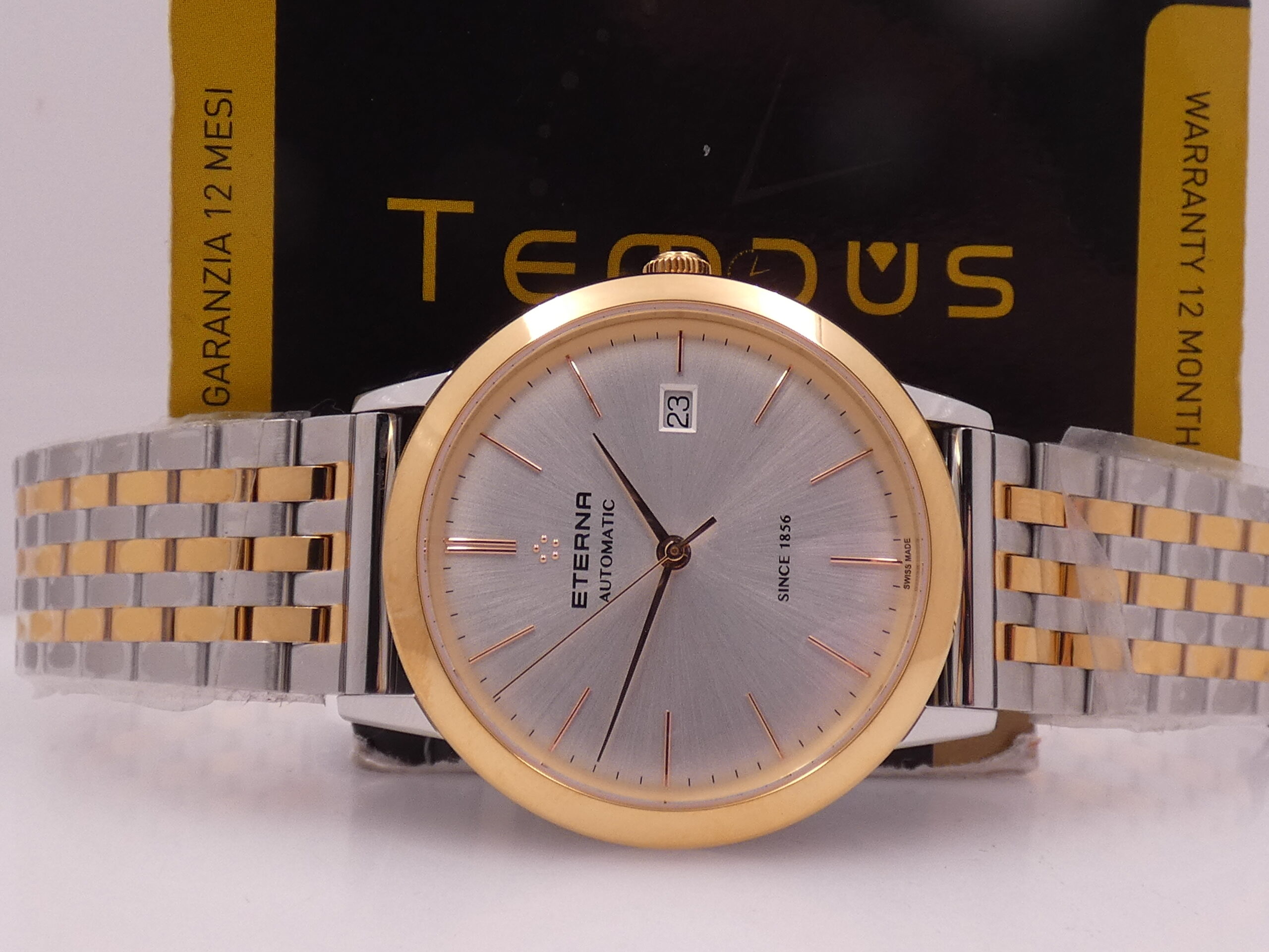 Eterna Eternity Acciaio&18Kt Rose G.F. Automatico NEW BOXPAPERS Anno 2024 Ref. 2700.53.11.1737 Mai Indossato - immagine 2