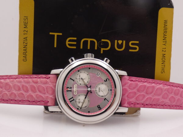 Cronografo Chopard Mille Miglia 12/8900 33mm PINK M.O.P. DIAL TOP CONDITION For Ladies EDIZIONE LIMITATA DI 2000PZ AL MONDO Elton John Aids Foundation