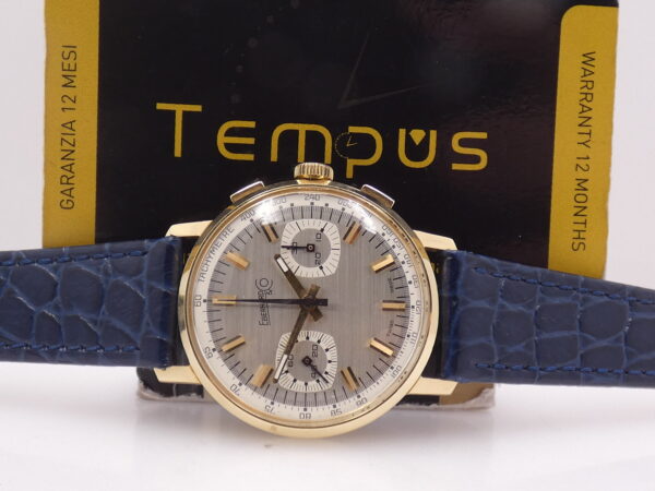 Cronografo Eberhard & Co. Bicompax 31007 Oro Massiccio 18Kt Anni 70's Carica Manuale Vintage