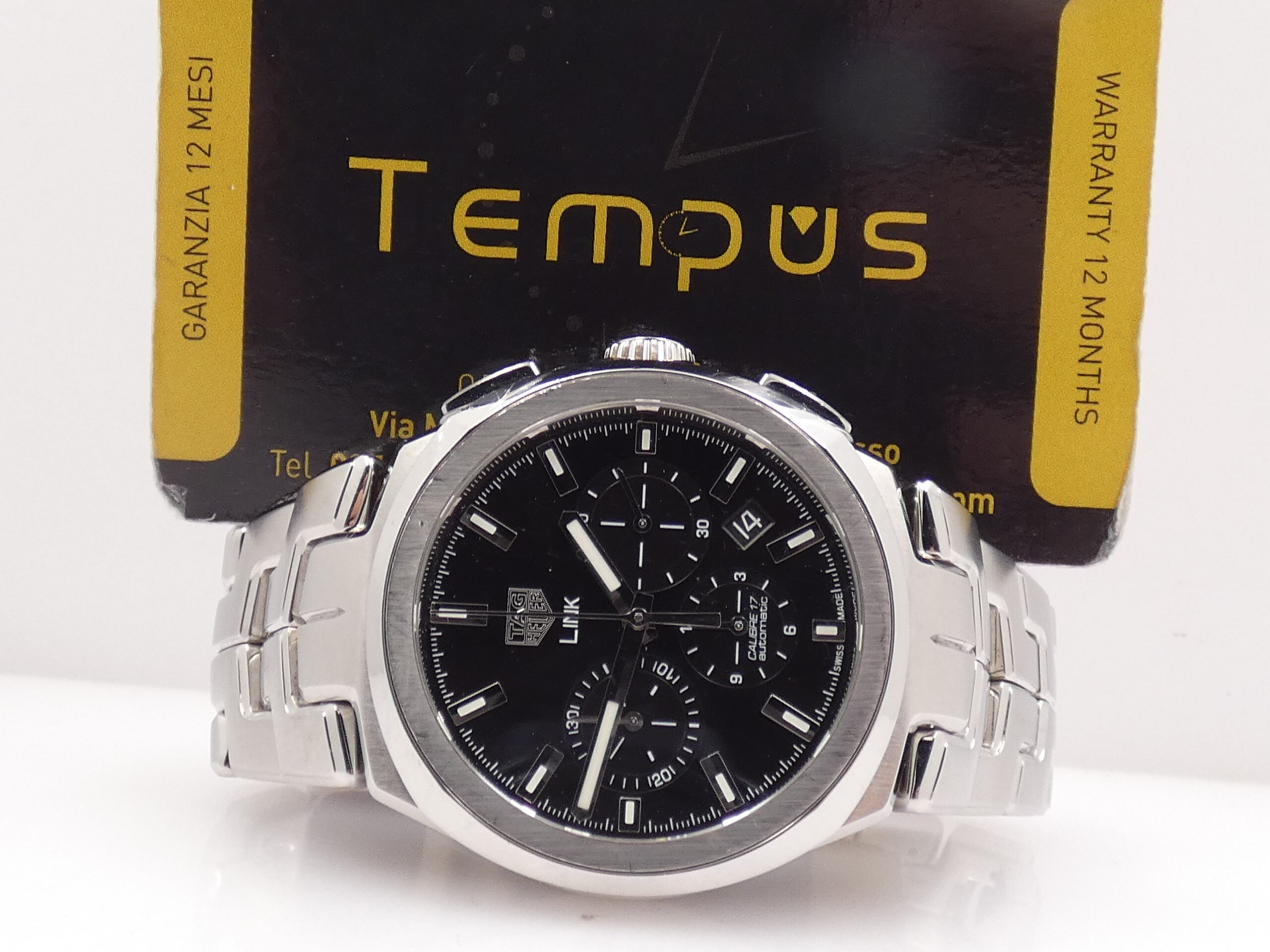 Cronografo TAG Heuer Link Calibre 17 Automatic CBC2110 With LINK BRACELET Acciaio - immagine 2