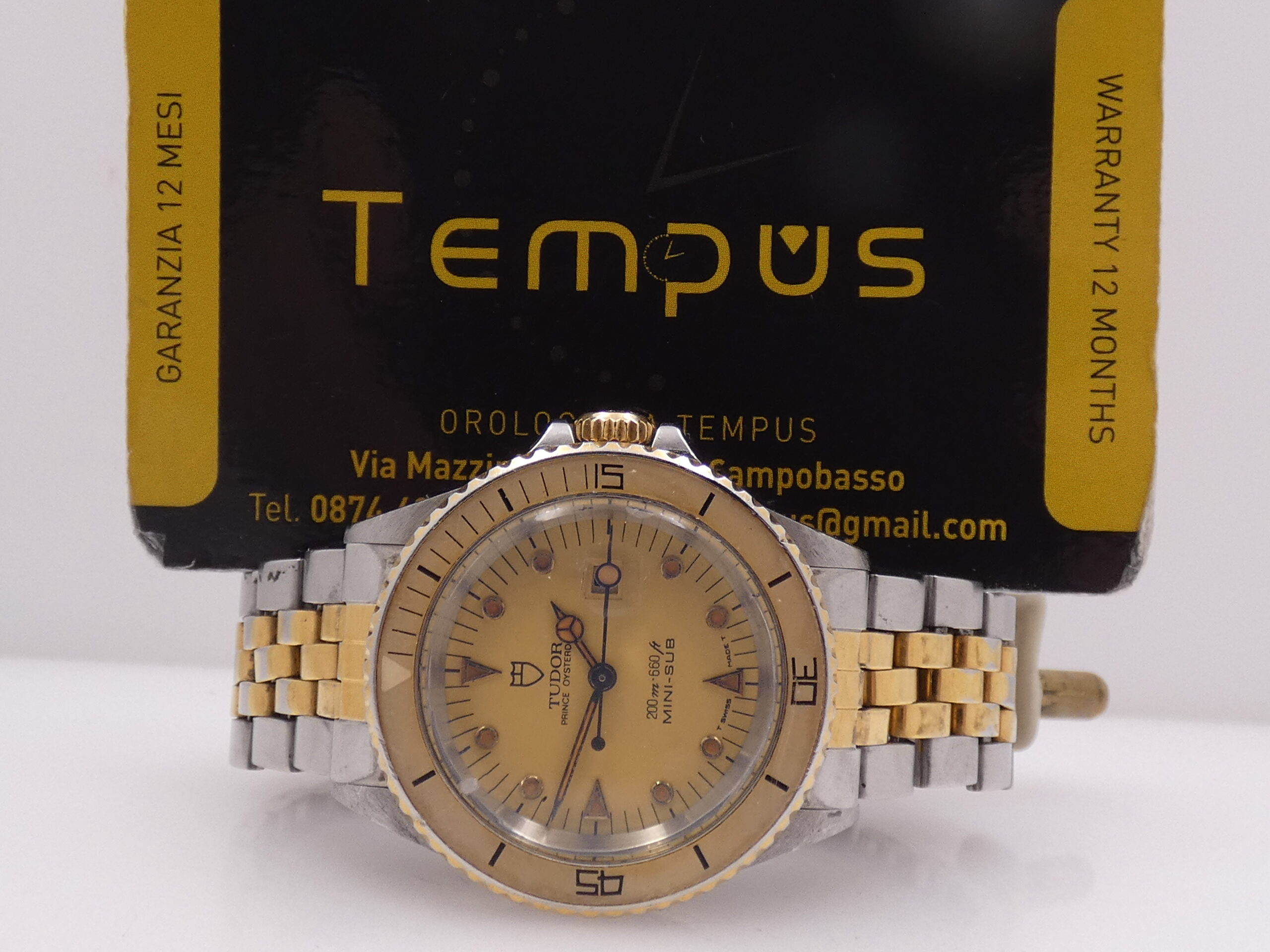 Tudor Prince Oysterdate Mini Sub 94401 By Rolex Nipple Dial Automatico Acciaio & 18Kt G.F. Anno 1988 - immagine 2