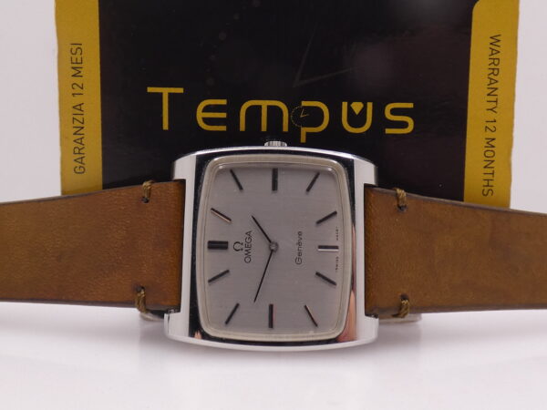 Omega Genève De Cuerda TV Case Oversize 111.0109 Carica Manuale ANNO 1973 Acciaio Vintage Watch