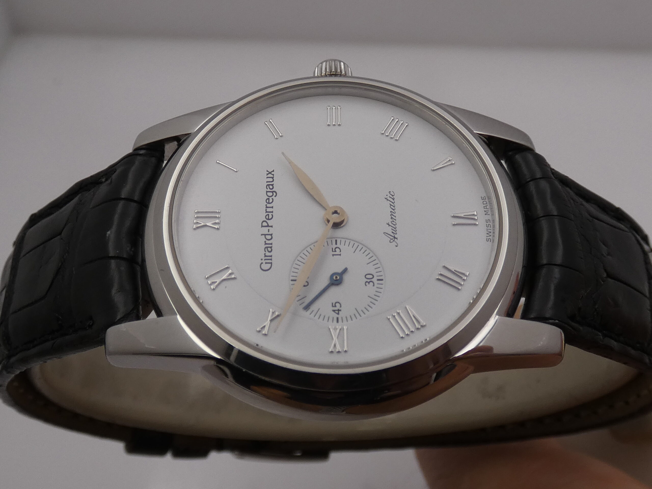 Girard Perregaux Small Second 9050 Automatico White Dial Acciaio ANNI 90 Classic Watch