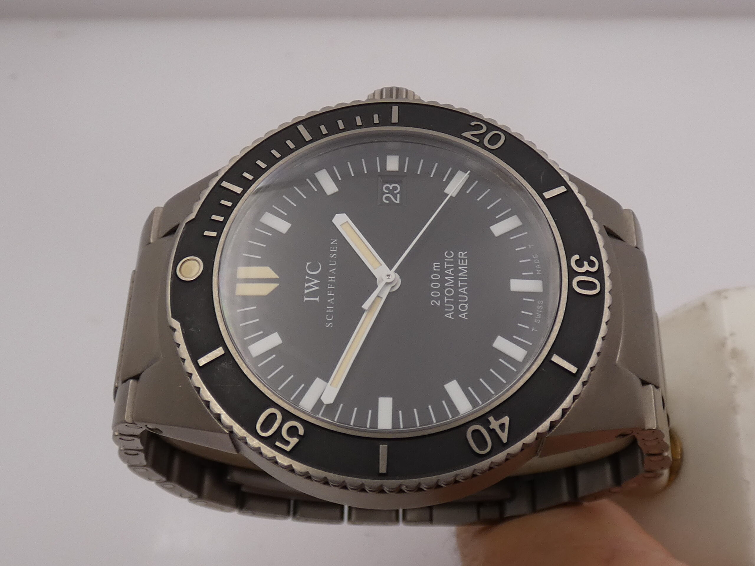 IWC Aquatimer Automatic 2000 GST 2000m IW353601 Black Dial Titanio Anni 2000 Braccialato