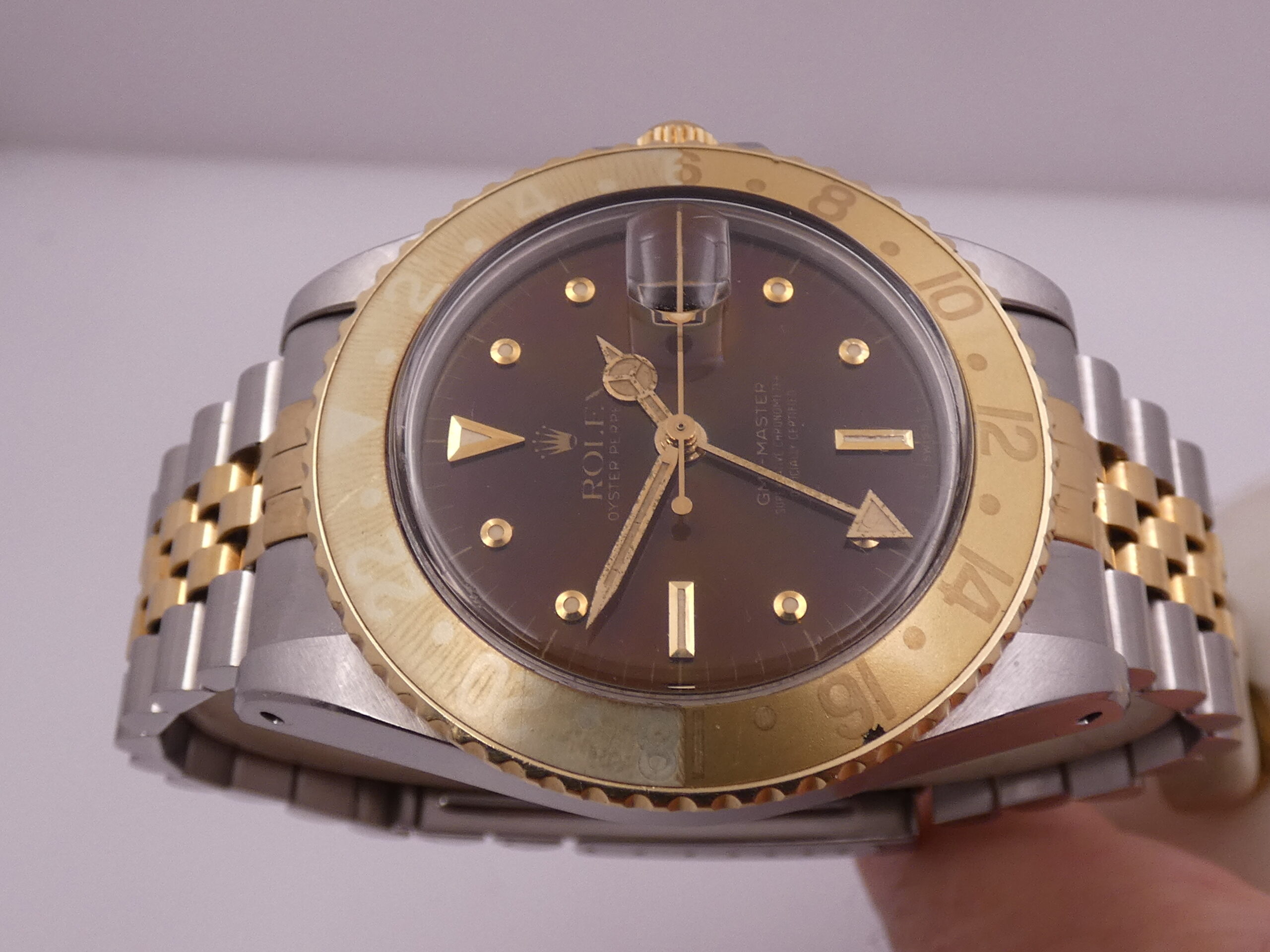 Rolex GMT-Master 16753 Brown Tiger Eye Nipple Dial Ghost Bezel ANNI 1981 18Kt Oro&Acciaio Jubilee Automatico ROOTBEER !!!