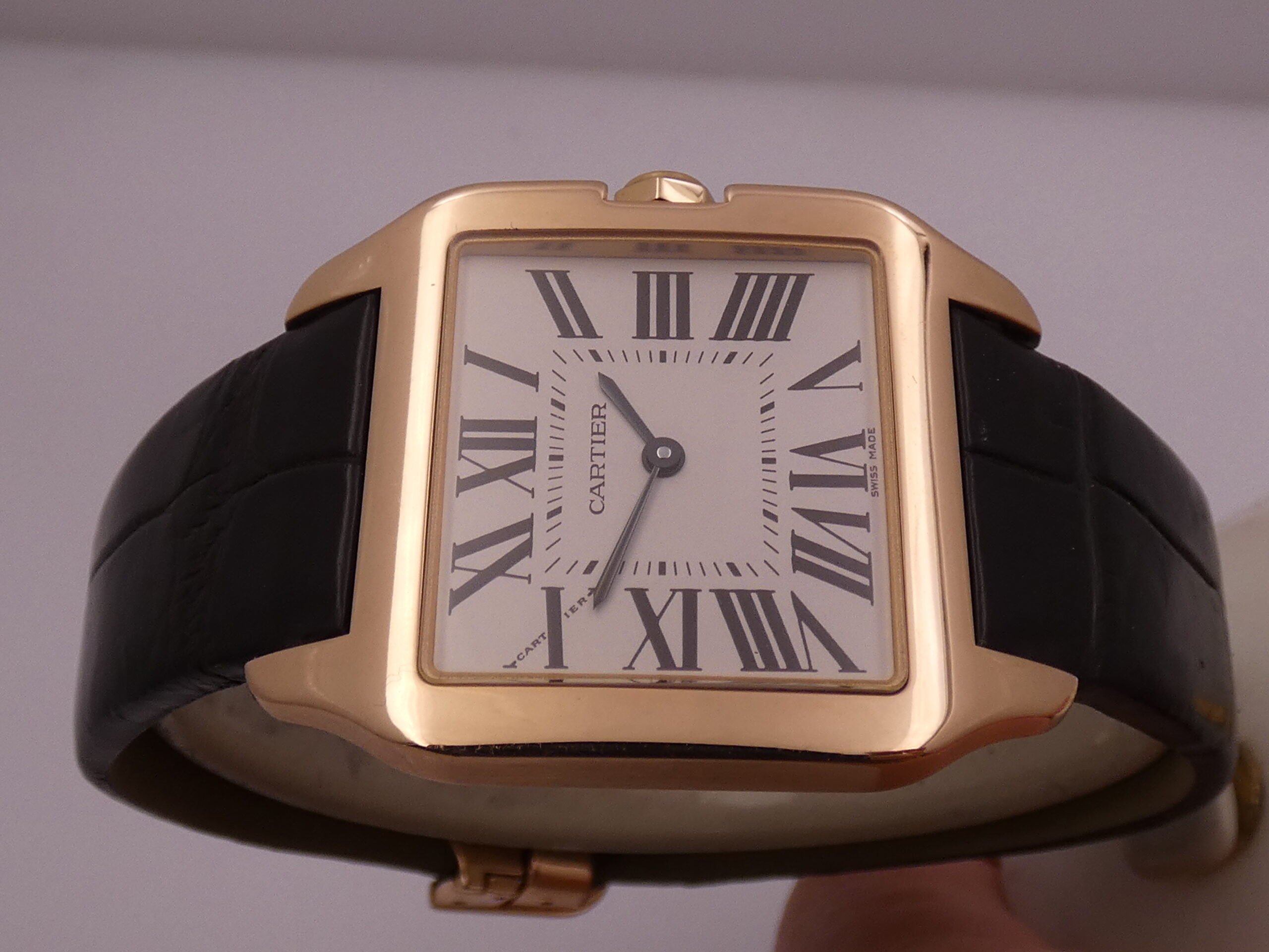 Cartier Santos Dumont 30mm 2788 Oro Rosa 18Kt LIKE NEW BOX&PAPERS Anno 2018 Ref. W2009251