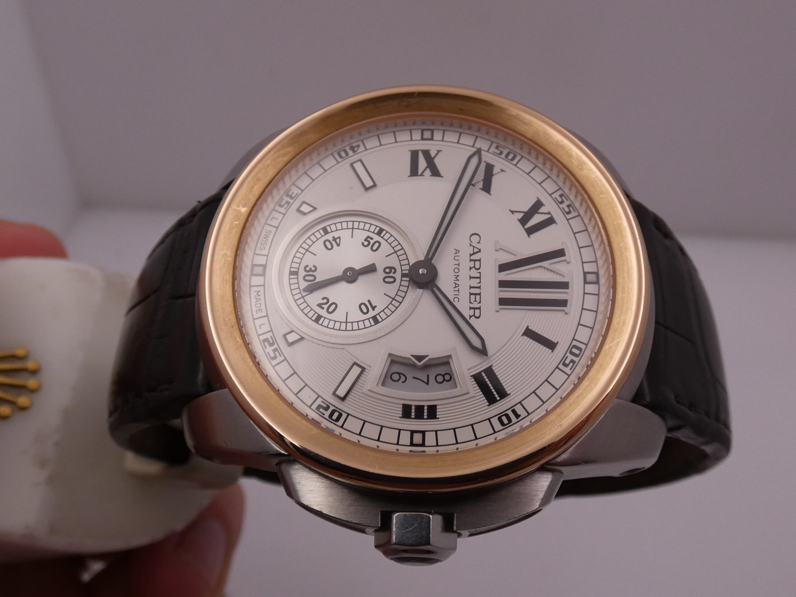 Cartier Calibre de Cartier 3389 Ghiera Oro Rosa 18Kt WITH PAPERS Anno 2013 Automatico Acciaio W7100039