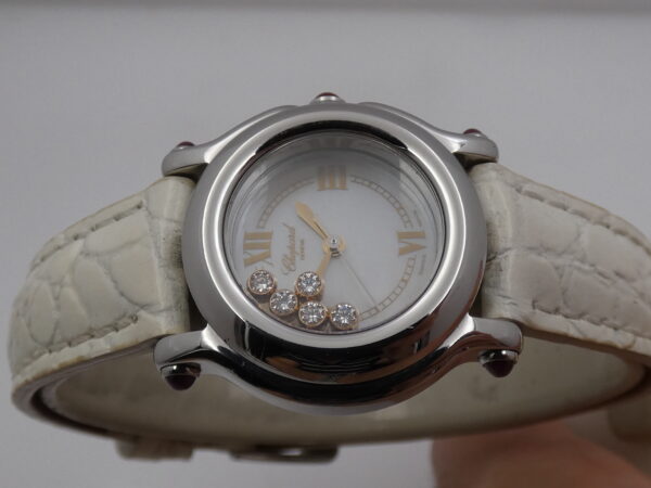 Chopard Happy Sport Lady M.O.P. & Diamanti Fluttuanti Quadrante "Happy" Anni 2000's Acciaio Ref. 27/8245-21