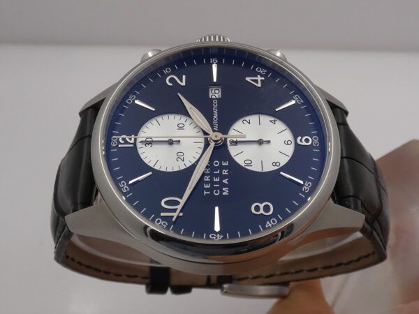 Cronografo TCM Terra Cielo Mare Milano BOX&PAPERS ANNO 2017 LIKE NEW Automatico Acciaio