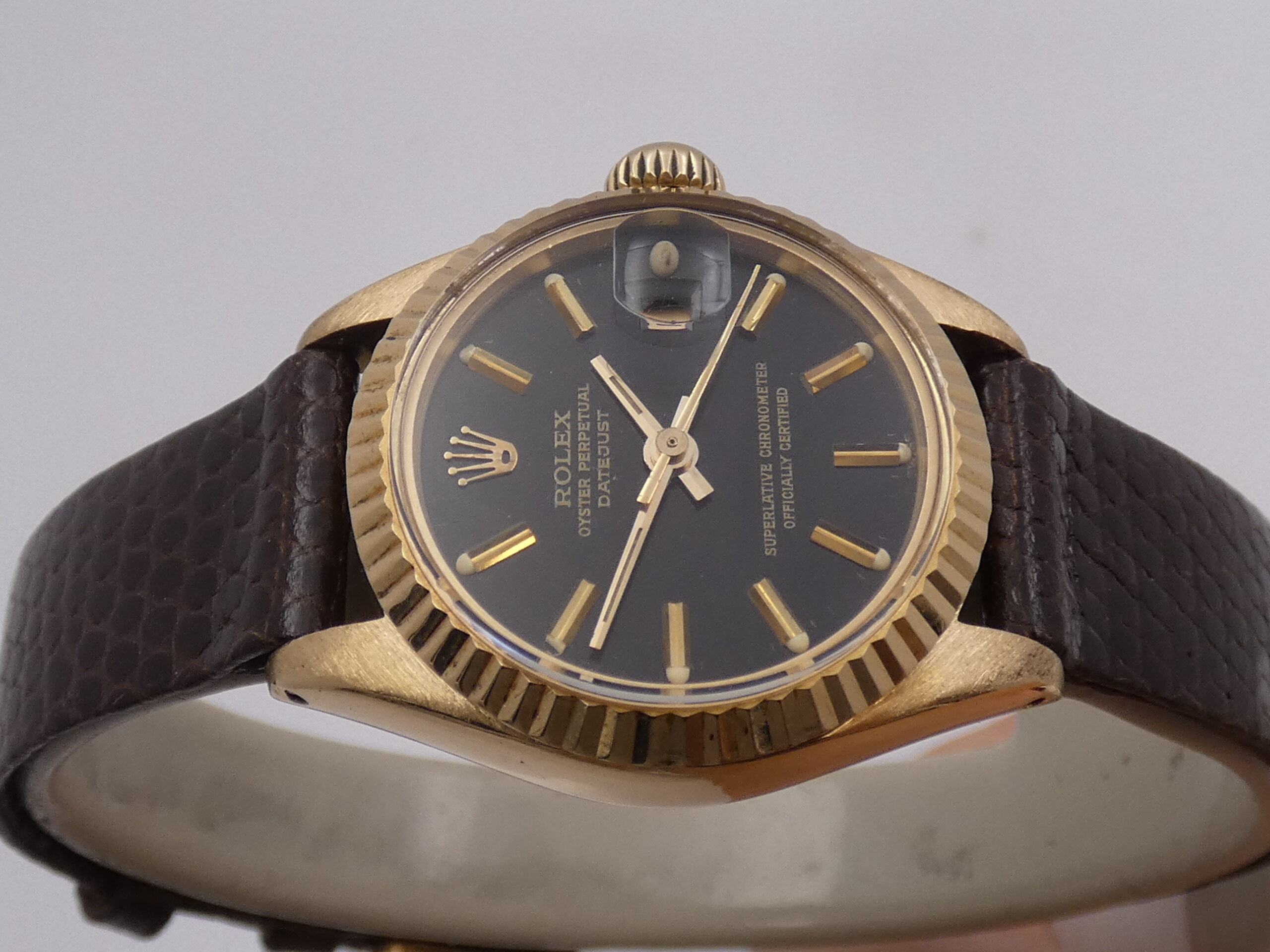 Rolex Lady-Datejust 6916 GILT DIAL Oro Massiccio 18Kt ANNO 1973 Automatico Wonderful Watch