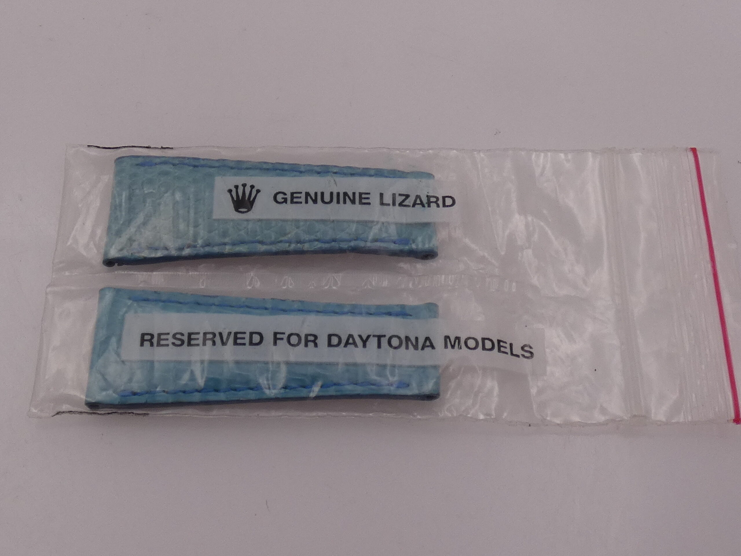 Cinturino Originale Rolex TURCHESE Per DAYTONA BEACH NUOVO Lucertola Pregiata 20x55mm - immagine 2