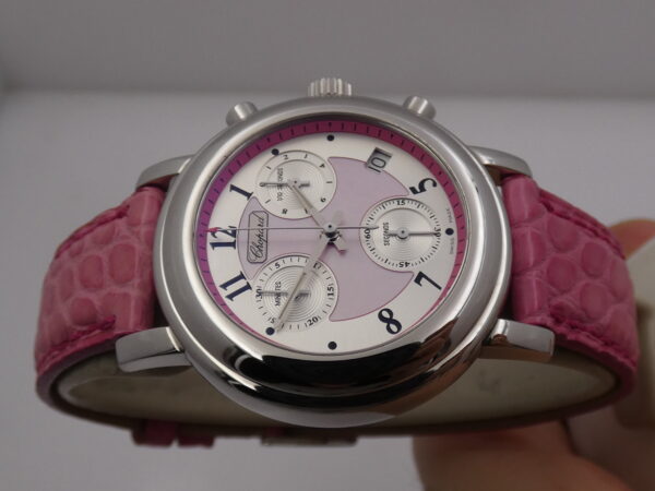 Cronografo Chopard Mille Miglia 12/8900 33mm PINK M.O.P. DIAL TOP CONDITION For Ladies EDIZIONE LIMITATA DI 2000PZ AL MONDO Elton John Aids Foundation