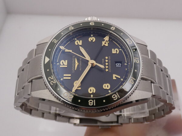 Longines Zulu Time GMT LIKE NEW BOX PAPERS & COSC GREEN Bezel Anno 2024 Automatico Acciaio L3.802.4