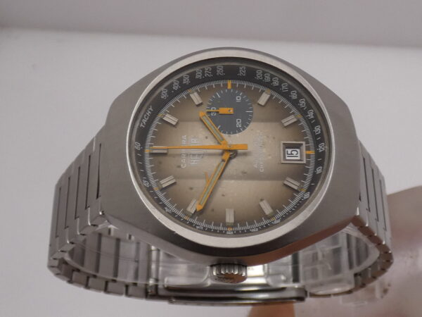 Cronografo Heuer Carrera Vintage Oversize 39mm FUME' Dial Automatico JUST SERVICED ANNI '70 Ref 150.573