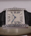 Cartier Tank Française 2403 Lady Oro Bianco 18Kt With Factory Diamonds ANNI '2000s Wonderful