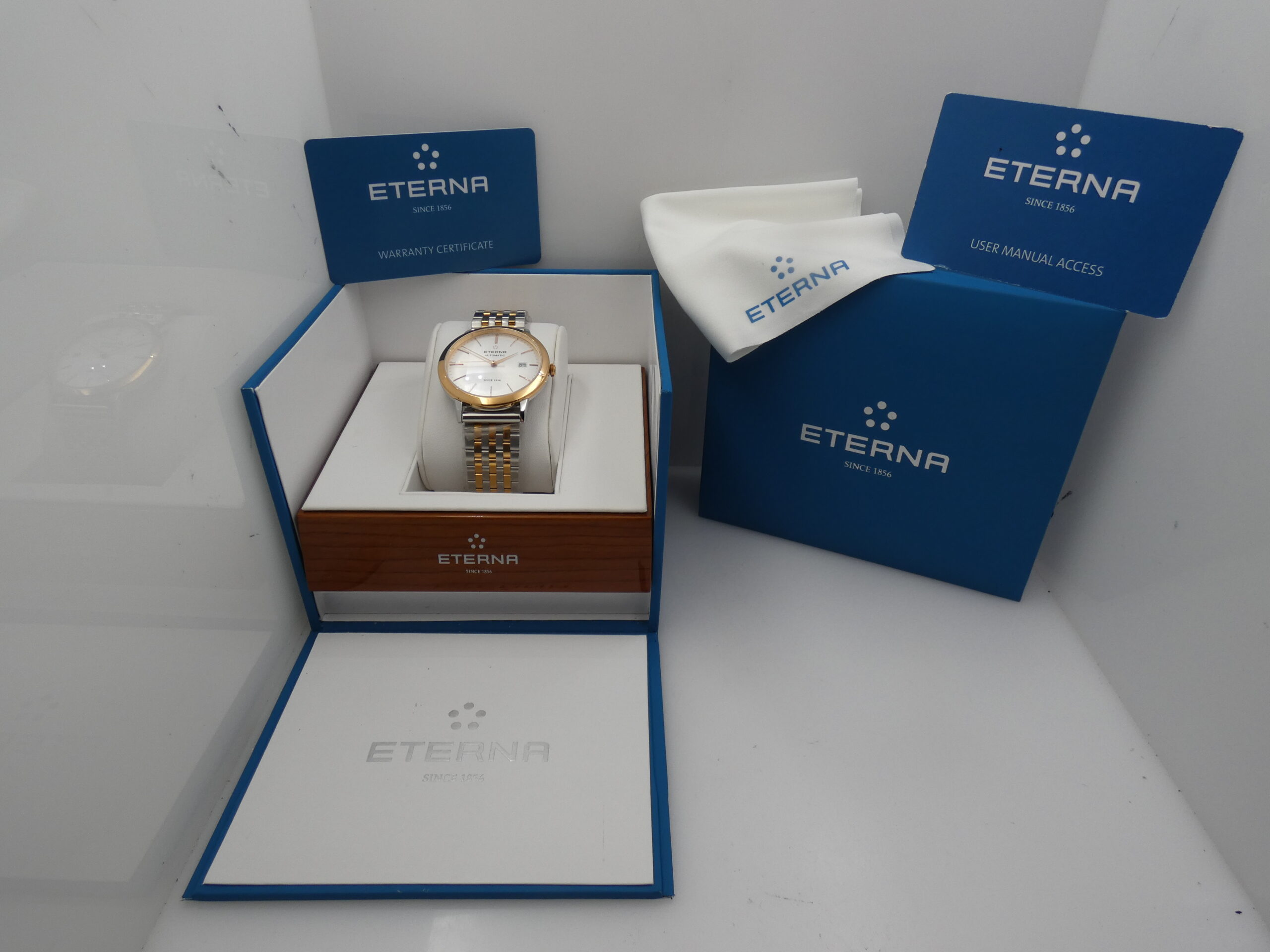 Eterna Eternity Acciaio&18Kt Rose G.F. Automatico NEW BOXPAPERS Anno 2024 Ref. 2700.53.11.1737 Mai Indossato - immagine 12
