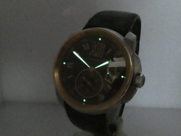 Cartier Calibre de Cartier 3389 Lunetta Oro Rosa 18 Kt BRONZE DIAL Automatico Acciaio W7100051