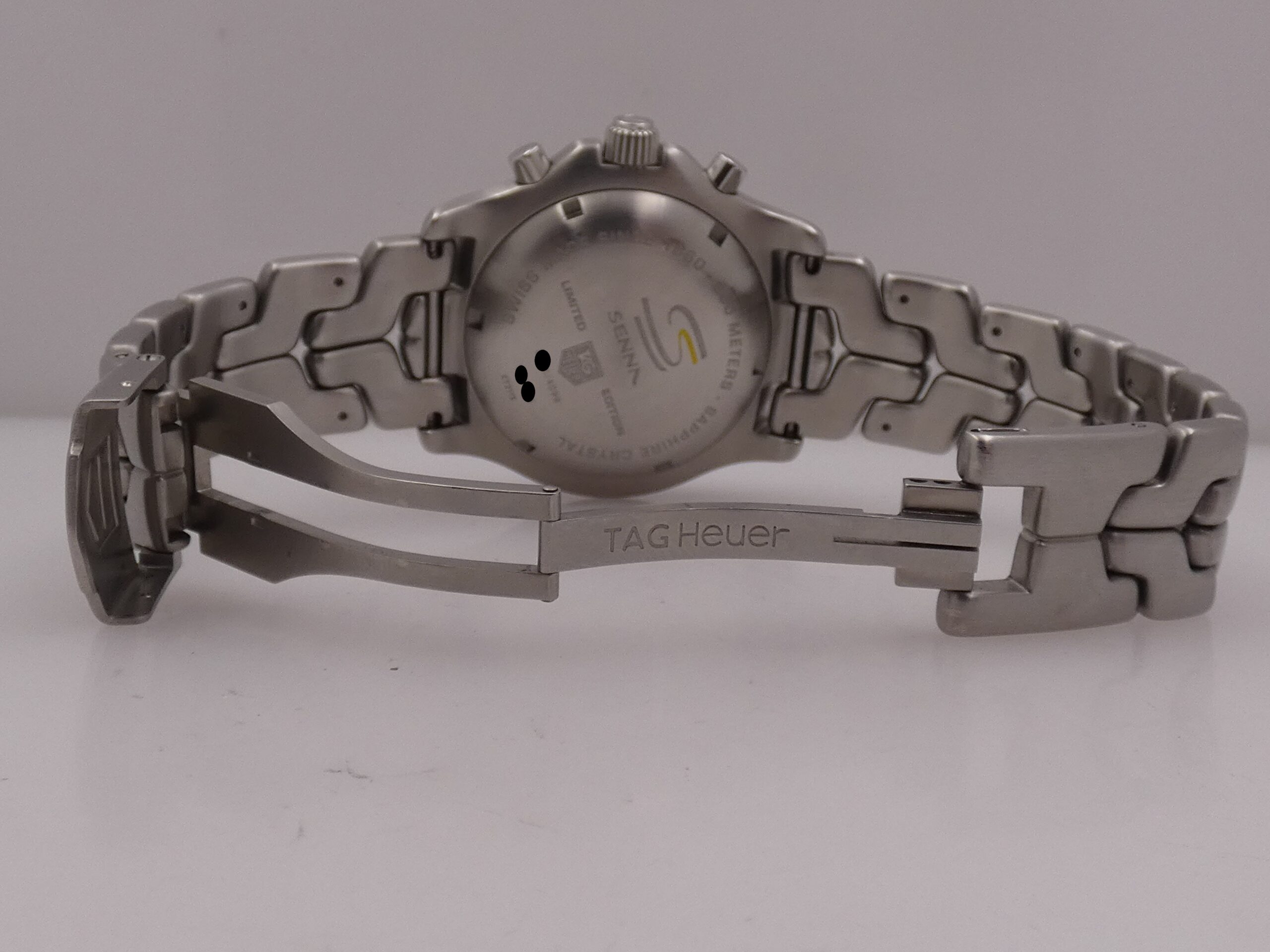 Cronografo TAG Heuer Link Ayrton Senna CT2115 WITH BOX Edizione Limitata Automatico Braccialato Acciaio Anni 2000 - immagine 13