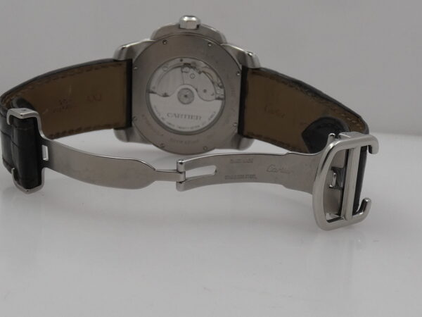 Cartier Calibre de Cartier 3389 Lunetta Oro Rosa 18 Kt BRONZE DIAL Automatico Acciaio W7100051