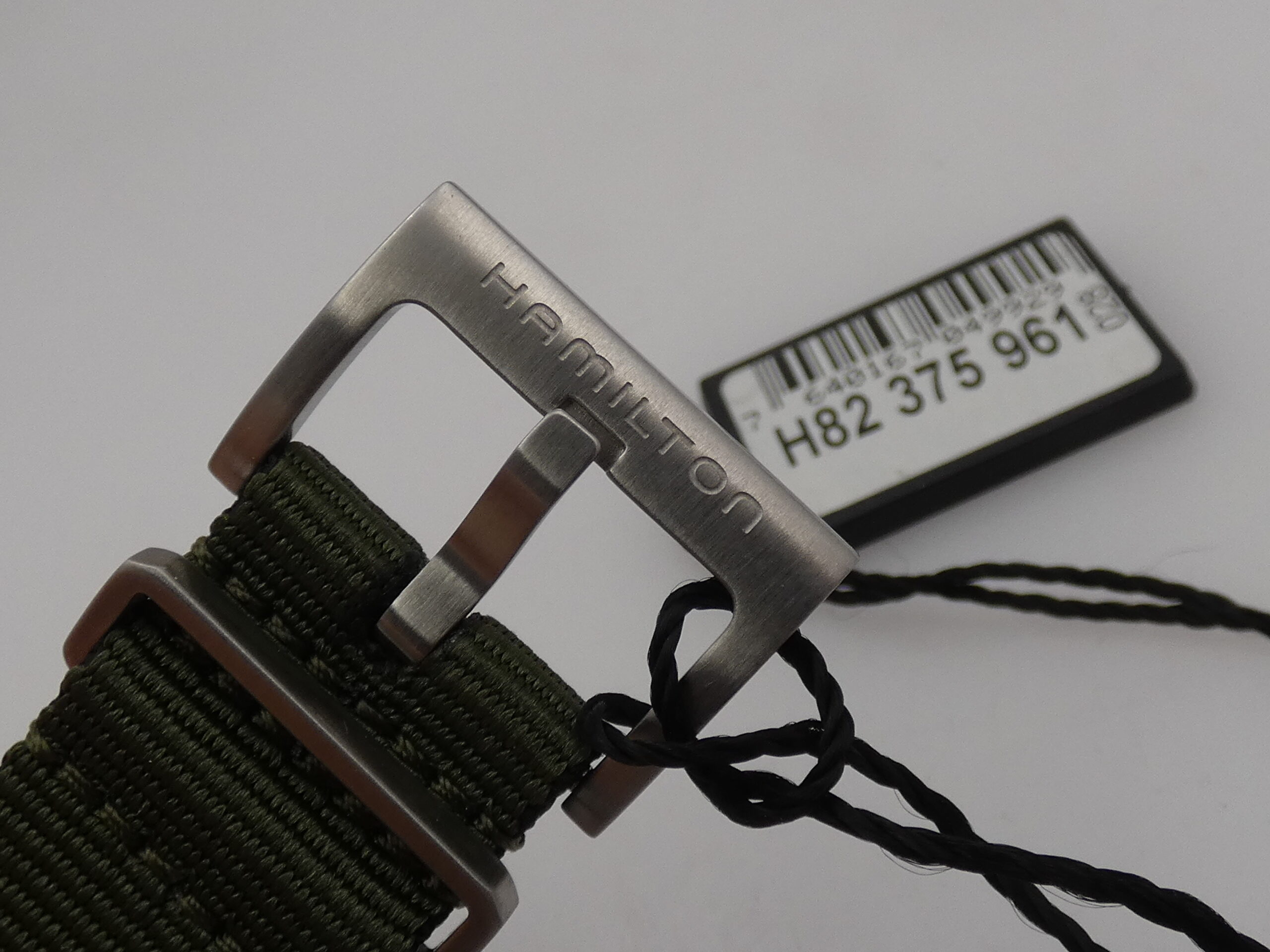 Hamilton Khaki Navy Scuba Green NEW BOX&PAPERS Automatico Mai Indossato Acciaio H82375961 - immagine 14