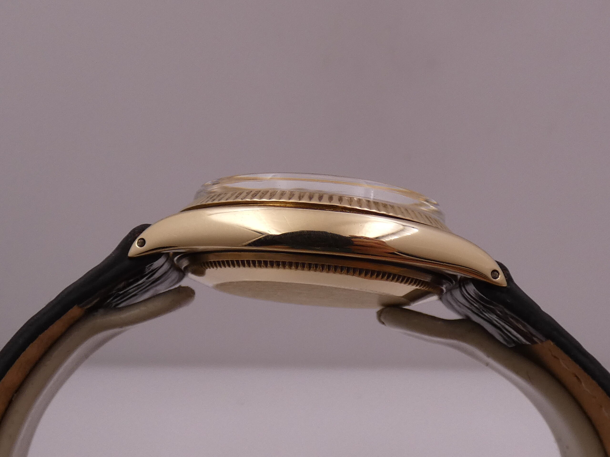 Rolex Oyster Perpetual 34 6567 Oro 14Kt Automatico Rotore a Farfalla ANNI 50 Vintage - immagine 14