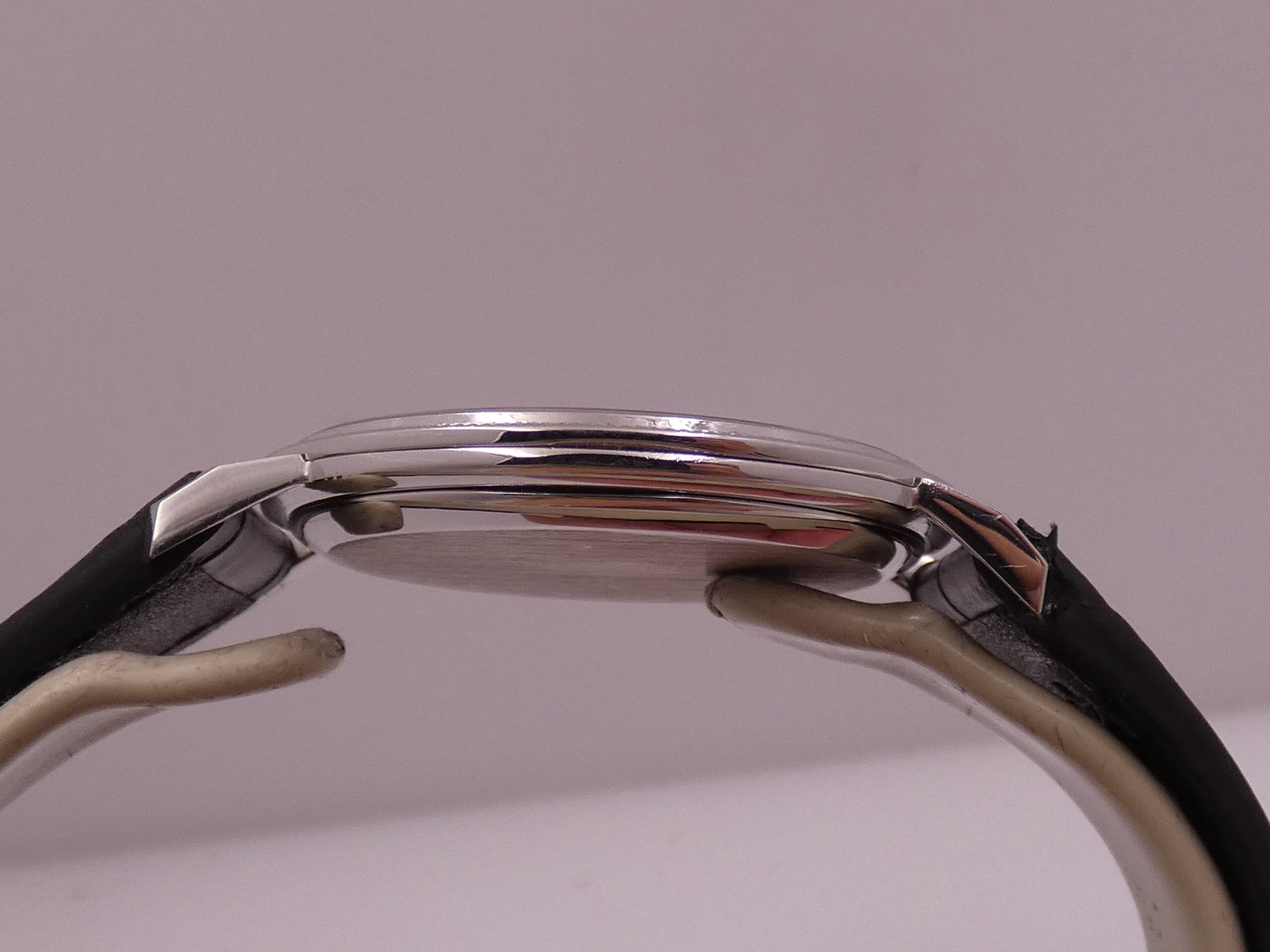 Patek Philippe Calatrava Ultra Thin 3590 Automatic SIGMA Blue Dial 18Kt White Gold MINT CONDITION 21Kt Gold Rotor Clous de Paris Bezel YEARS '70s - immagine 13