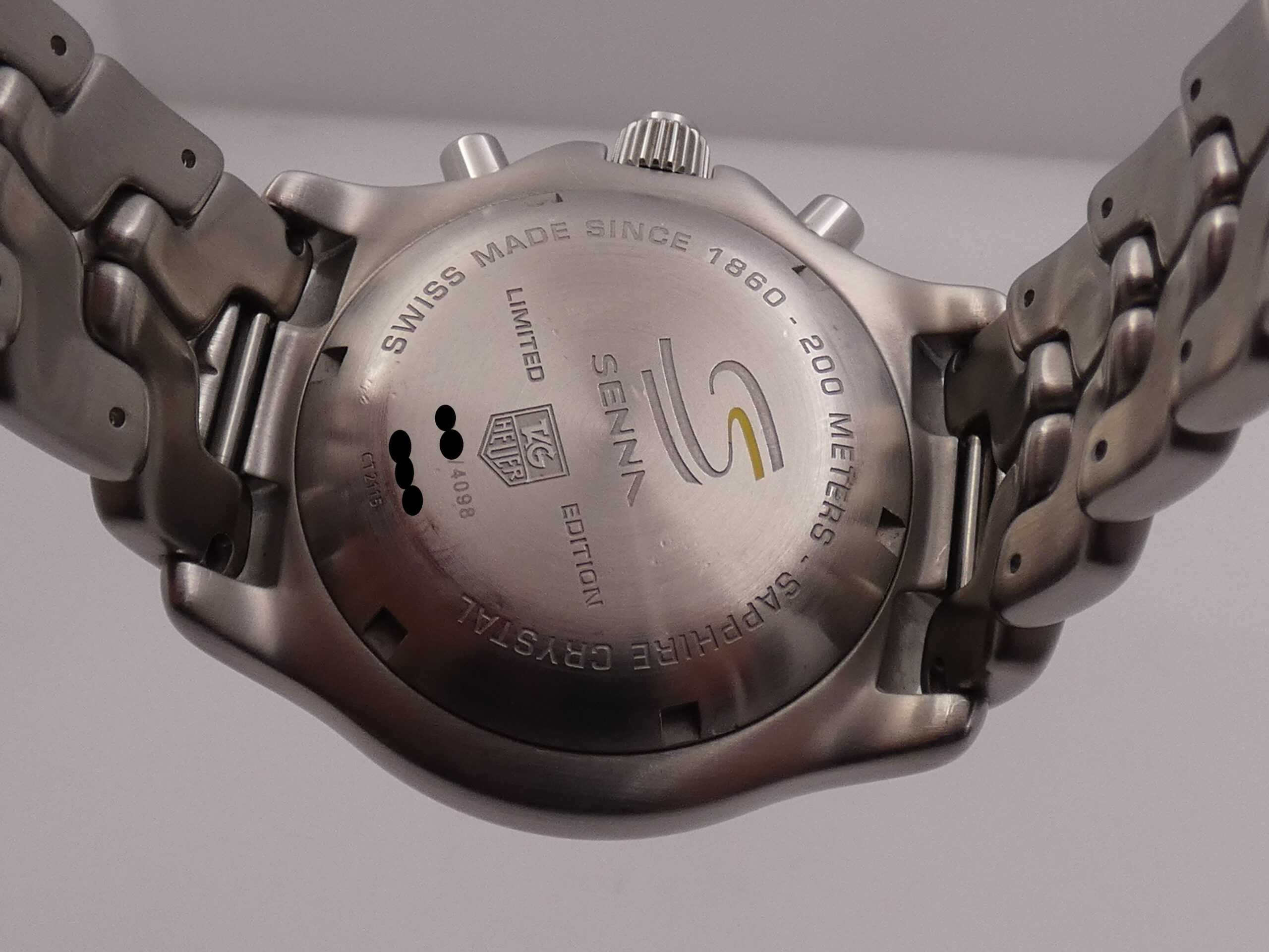 Cronografo TAG Heuer Link Ayrton Senna CT2115 WITH BOX Edizione Limitata Automatico Braccialato Acciaio Anni 2000 - immagine 17