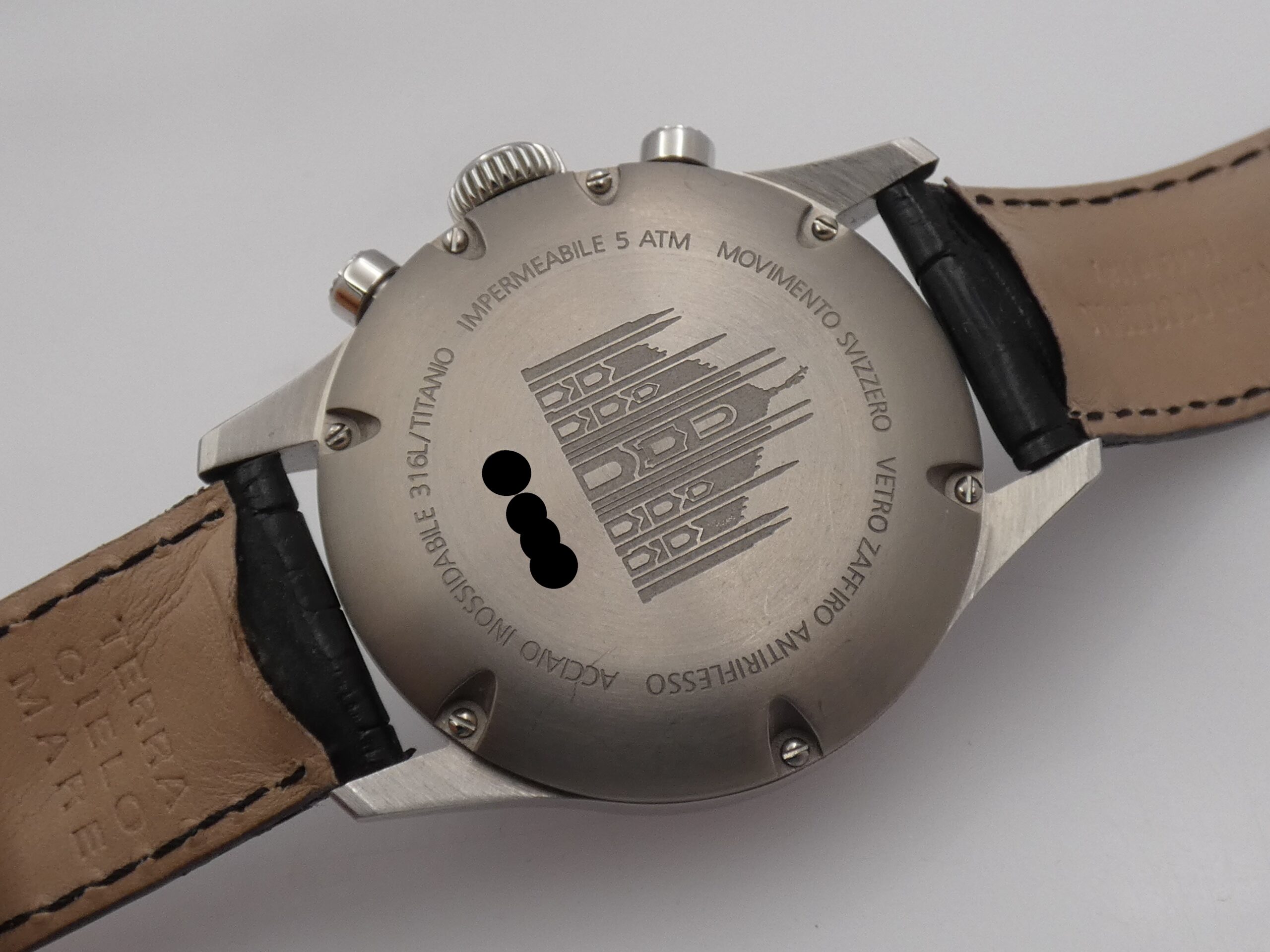 Cronografo TCM Terra Cielo Mare Milano BOX&PAPERS ANNO 2017 LIKE NEW Automatico Acciaio - immagine 15