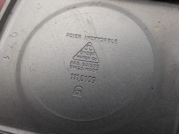 Omega Genève De Cuerda TV Case Oversize 111.0109 Carica Manuale ANNO 1973 Acciaio Vintage Watch