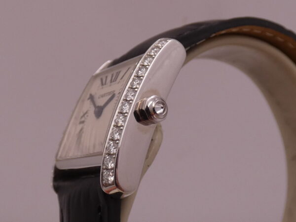 Cartier Tank Française 2403 Lady Oro Bianco 18Kt With Factory Diamonds ANNI '2000s Wonderful