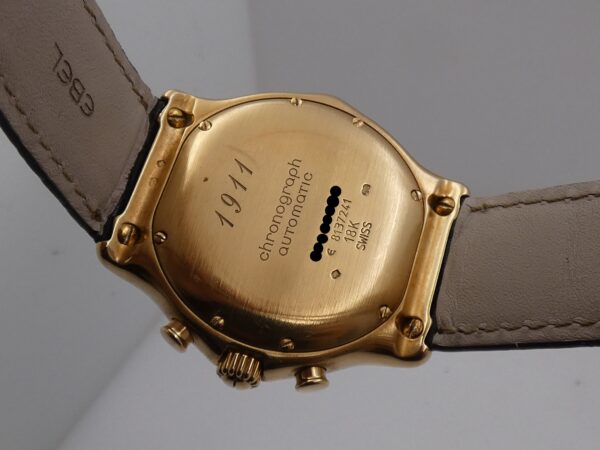 Cronografo Ebel Le Modulor 1911 Oro Massiccio 18Kt Automatico Chronometer '90s Black Dial 8137241