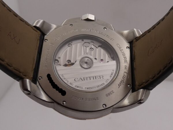 Cartier Calibre de Cartier 3389 Lunetta Oro Rosa 18 Kt BRONZE DIAL Automatico Acciaio W7100051
