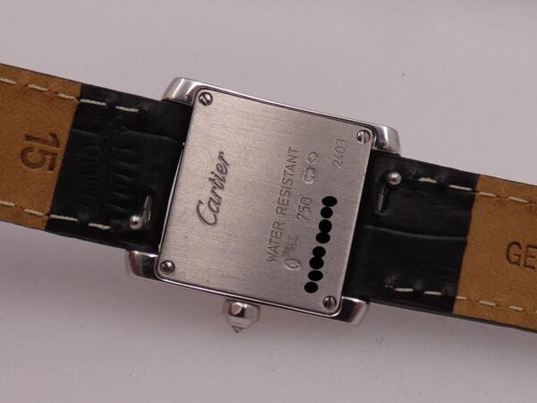 Cartier Tank Française 2403 Lady Oro Bianco 18Kt With Factory Diamonds ANNI '2000s Wonderful