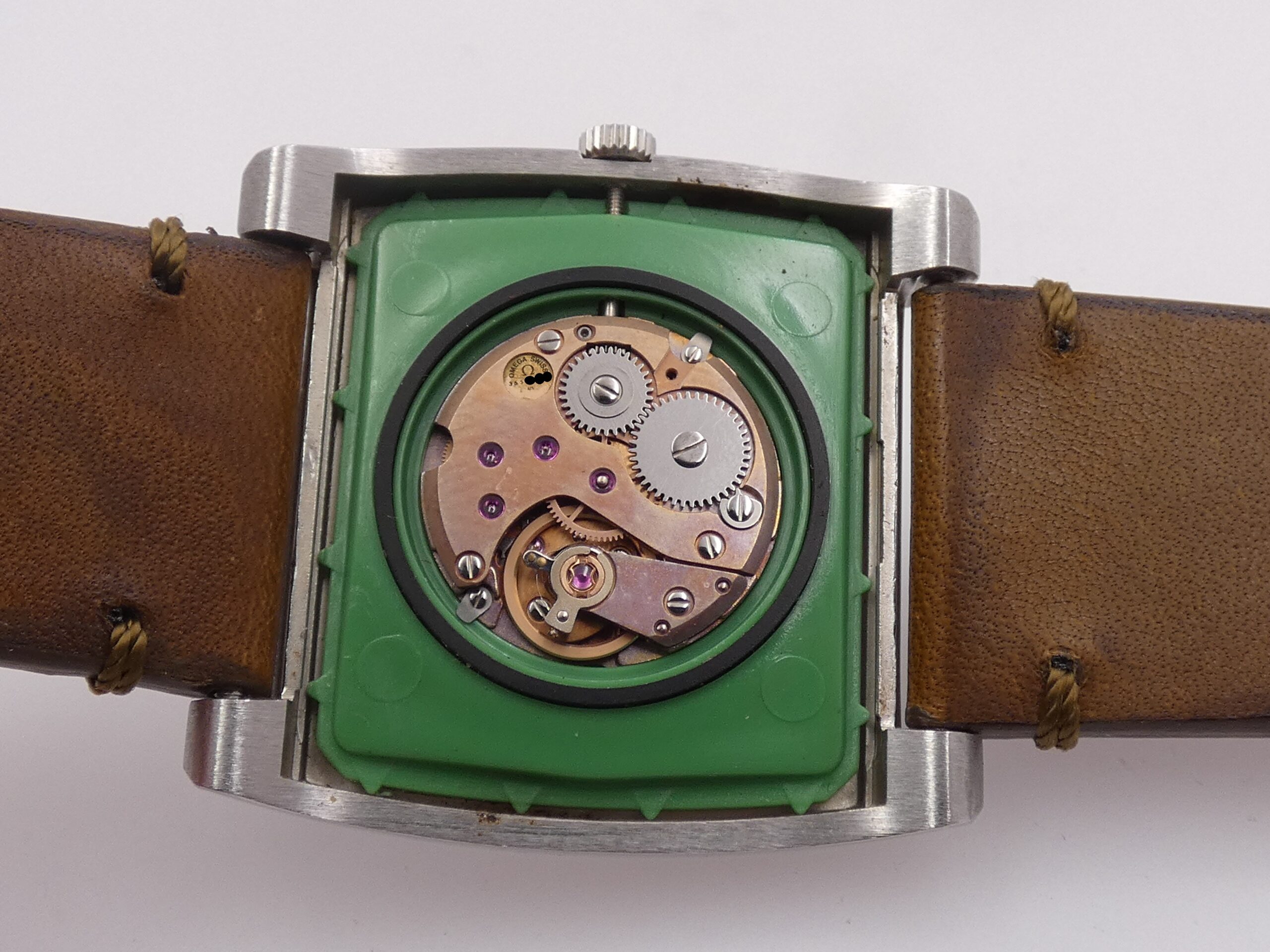 Omega Genève De Cuerda TV Case Oversize 111.0109 Carica Manuale ANNO 1973 Acciaio Vintage Watch - immagine 17