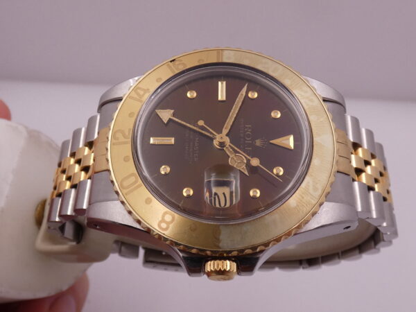 Rolex GMT-Master 16753 Brown Tiger Eye Nipple Dial Ghost Bezel ANNI 1981 18Kt Oro&Acciaio Jubilee Automatico ROOTBEER !!!