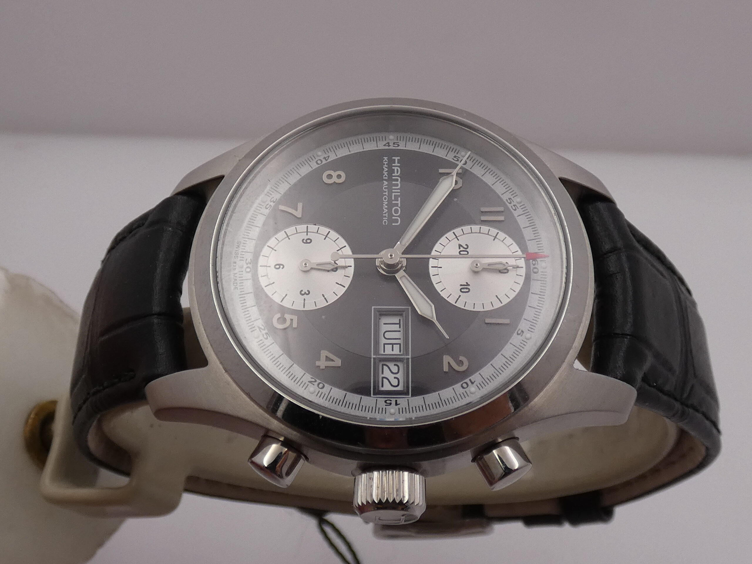 Cronografo Hamilton Khaki Field Day Date NEW BOX&PAPERS Automatico Acciaio Ref. H71466583 - immagine 4