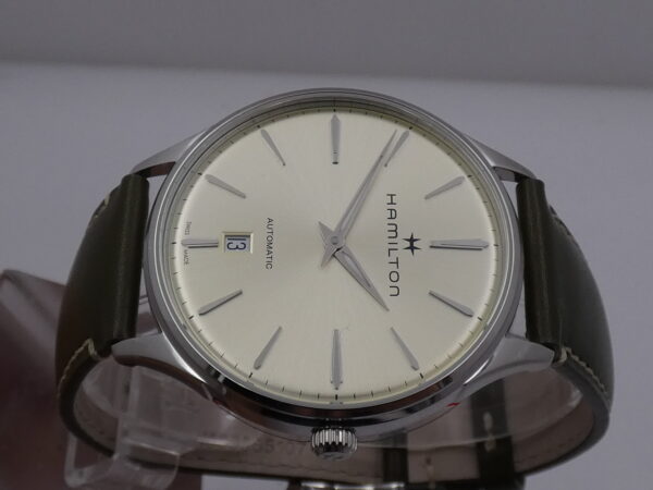 Hamilton Jazzmaster Thinline NEW BOX&PAPERS Light Green Soleil Dial Automatico Acciaio Ref. H385250