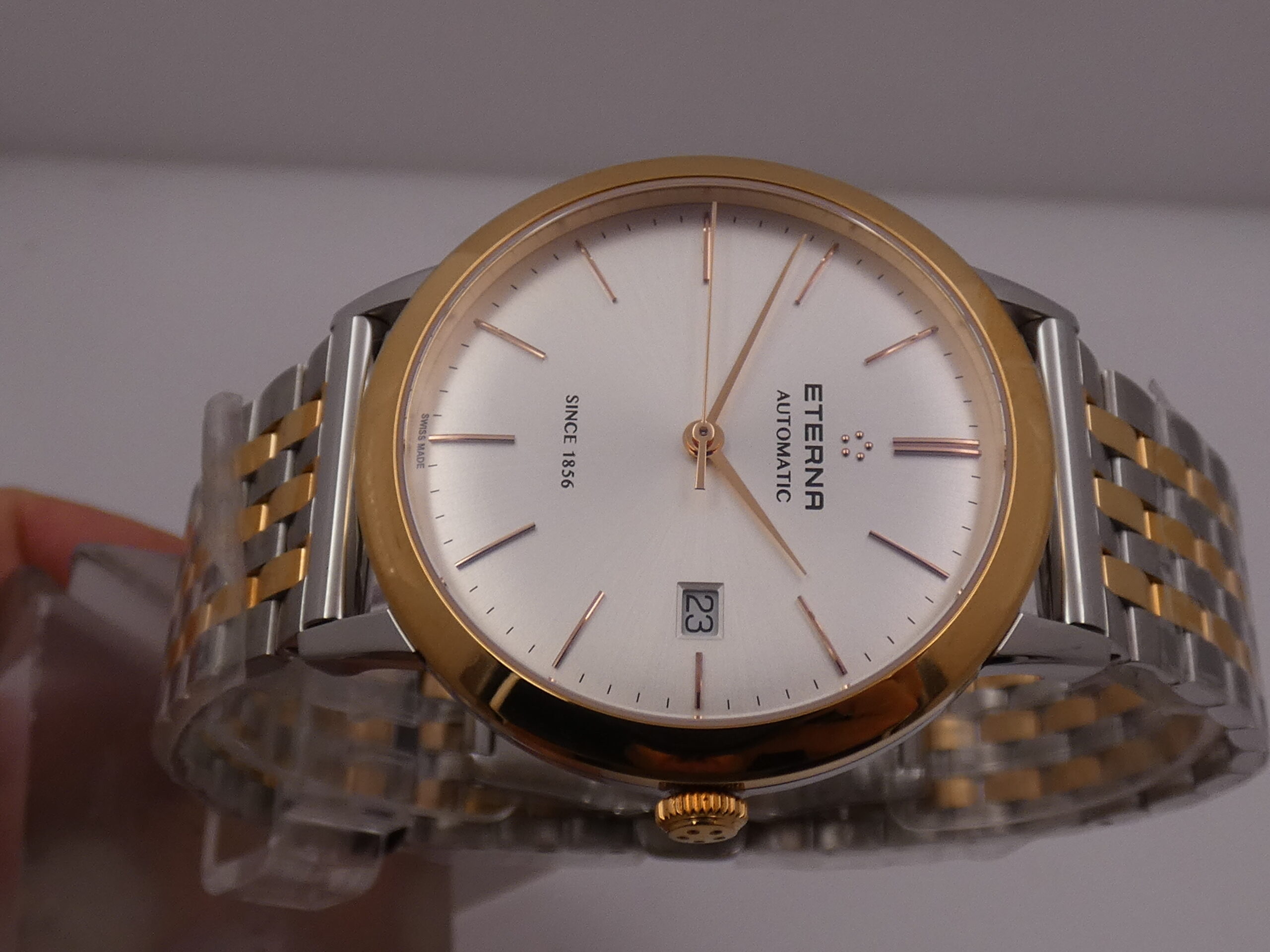 Eterna Eternity Acciaio&18Kt Rose G.F. Automatico NEW BOXPAPERS Anno 2024 Ref. 2700.53.11.1737 Mai Indossato - immagine 4