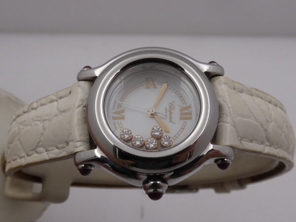 Chopard Happy Sport Lady M.O.P. & Diamanti Fluttuanti Quadrante "Happy" Anni 2000's Acciaio Ref. 27/8245-21